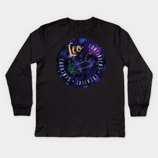 Leo Zodiac Kids Long Sleeve T-Shirt